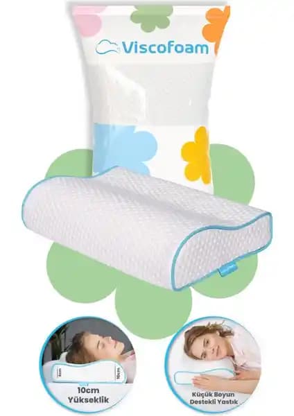 Viscofoam Küçük Boyun Destekli Ortopedik Yastık ile Uyku Kalitenizi Artırın ve Boyun Sağlığınızı Koruyun
