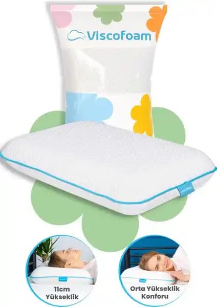 Viscofoam Lüks Boyun Destekli Ortopedik Yastık: Sağlık ve Konfor İçin Modern Tasarım