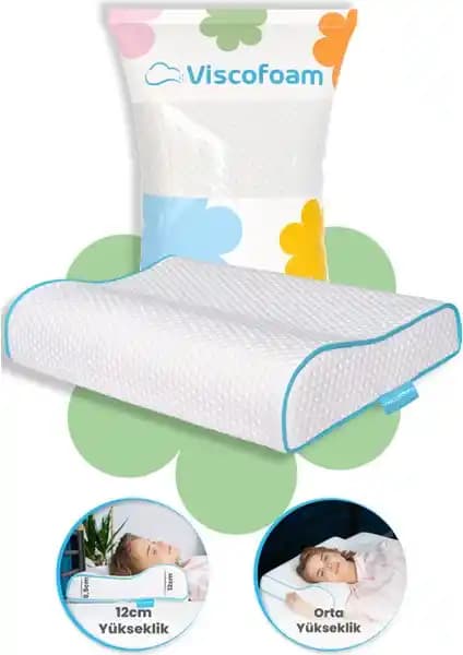 Viscofoam Yüksek Boyun Destekli Ortopedik Yastık: Sağlıklı Uyku ve Boyun Koruma Çözümü