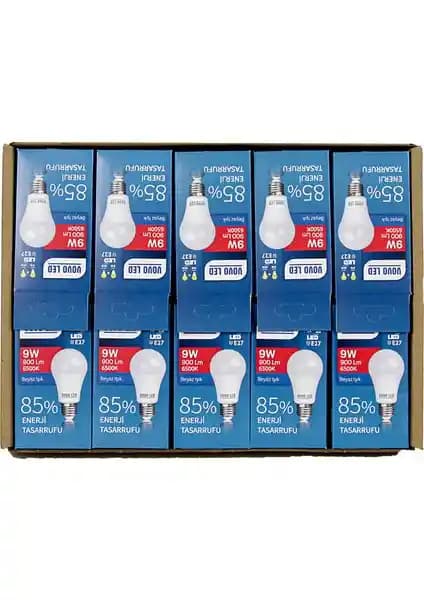 Vovo LED Ampul 9W 10'lu Paket Modern ve Ekonomik Aydınlatma Çözümü