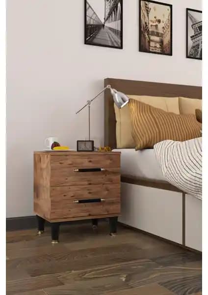 Wood House Şölen Komodin Çam ile Modern ve Şık Yatak Odası Dekorasyonu