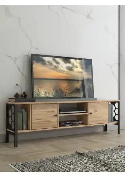 Wood'n Love Asena 160 cm Metal Ayaklı TV Ünitesi Modern ve Dayanıklı Tasarım