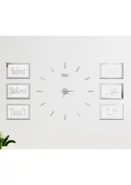 Wooden Factory Time Collection Klasik ve Manevi Duvar Saati ve Dua Panosu Setleri