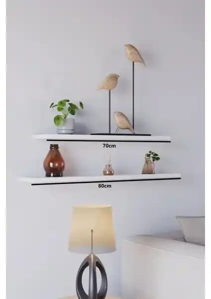 Yankı-Byeg MDF Uçan Duvar Rafları 70-80 Cm Modern ve Minimalist Tasarım
