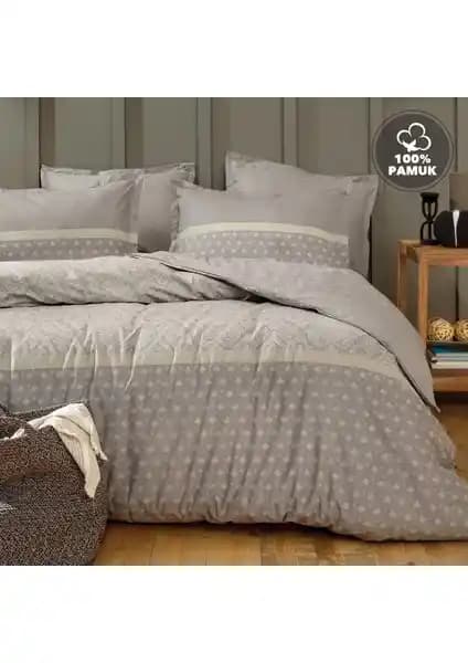 Yataş Bedding Amora Tek Kişilik Ranforce Nevresim Takımı Gri Renkli Modern ve Şık Tasarım