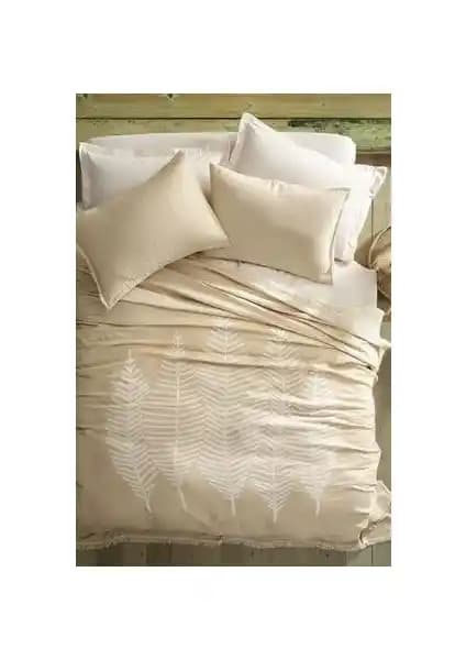 Yataş Bedding Folium Müslin Pike Yatak Örtüsü Seti: Şıklık ve Konforun Zarif Buluşması