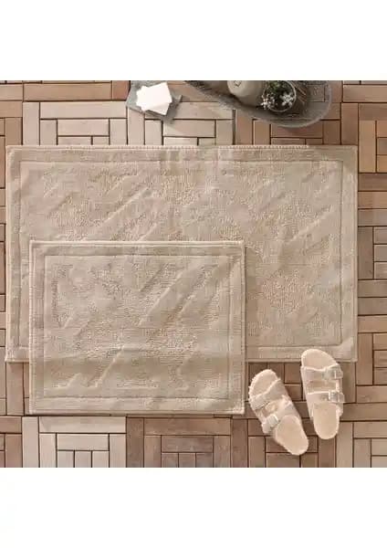 Yataş Bedding Milo Banyo Paspası Seti Bej: Şık ve Fonksiyonel Banyo Aksesuarı
