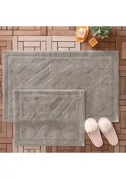 Yataş Bedding Milo Banyo Paspası Seti Gri Modern Tasarım ve Yüksek Fonksiyonellik