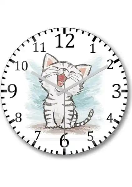 Yavru Renkli Cats Kedi Duvar Saati: Estetik ve İşlevselliğin Buluşması