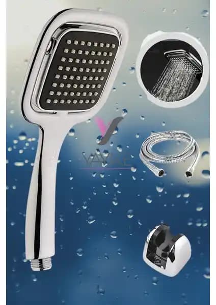 Yayke El Duşu Krom Fonksiyonsuz Duş Başlığı Seti Modern ve Şık Tasarım Özellikleri