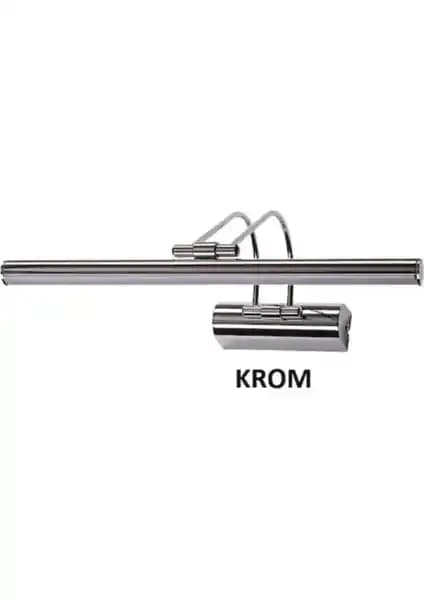 Yerli Üretim Krom Kaplamalı Flüt Şeklinde LED Duvar Aplikasyonu 6W Modern İç Mekan Dekorasyonu