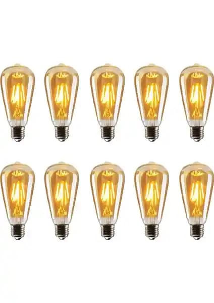 Yılzihan Edison ST64 Flamanlı Rustik LED Ampul: Estetik ve Enerji Verimli Aydınlatma Çözümü