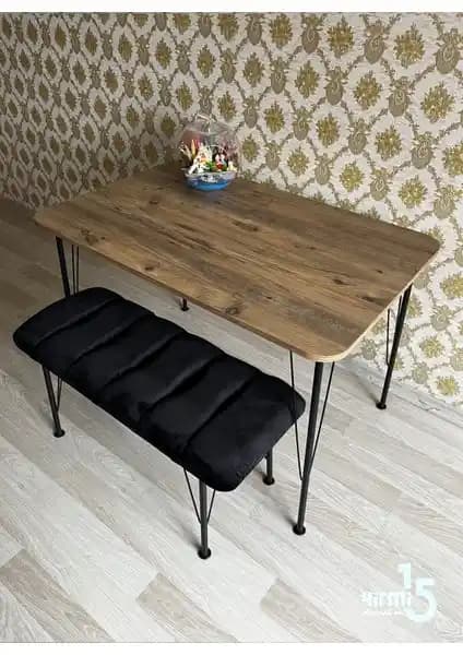 Yirmi15 Eclipse Metal Ayaklı Modern Masa 70x110 cm dayanıklı ve şık tasarım