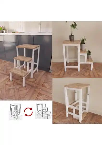 Yüceer Home Çok Amaçlı Katlanır Merdiven: Modern Tasarım ve Çok Fonksiyonlu Kullanım