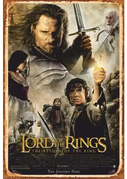 Yüzüklerin Efendisi Retro Vintage Poster ile Evinize Nostaljik ve Şık Dekorasyon Katın