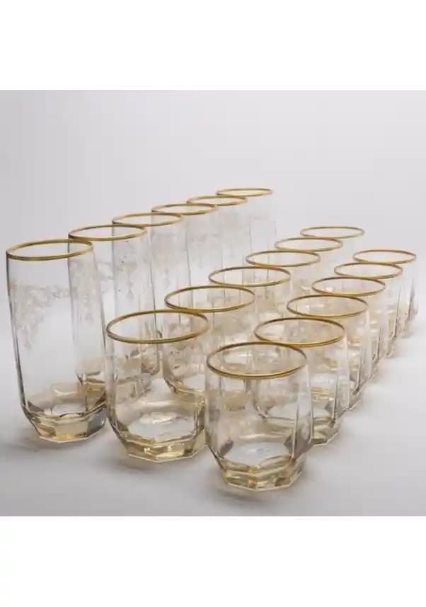 Lav 18 Parça Su Bardak Takımları ile Dekorasyon ve Fonksiyonellik Bir Arada