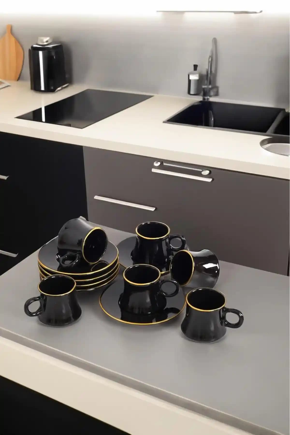 Akkoyunlu Home 6 Kişilik Siyah Türk Kahvesi Fincanı Takımı Detaylı İnceleme