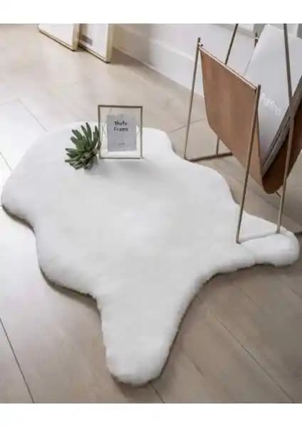 Balat Halı Yuşak Peluş Post Halı 60x90 cm, Kaymaz ve Kolay Temizlenebilir Özelliklerle