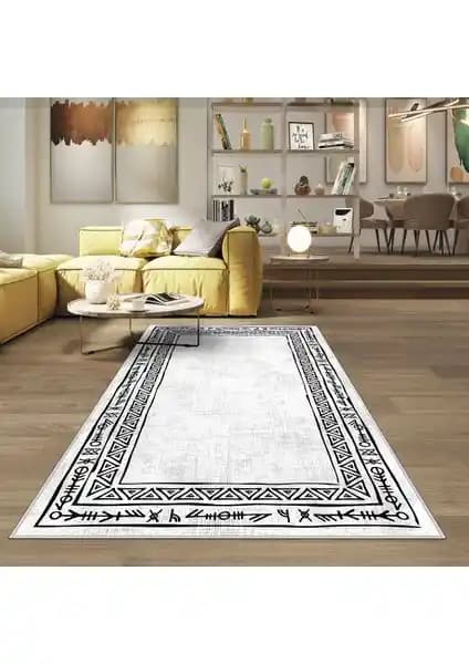 Confidence Home Dijital Baskılı Kaymaz Taban Salon Halısı 80x200 cm Kum Beji