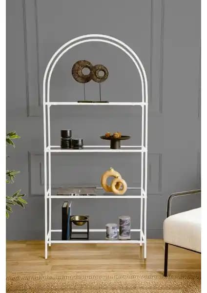 Dekopratik Mona Beyaz Kitaplık: Modern ve Şık Depolama Çözümü 80 cm Genişlikte