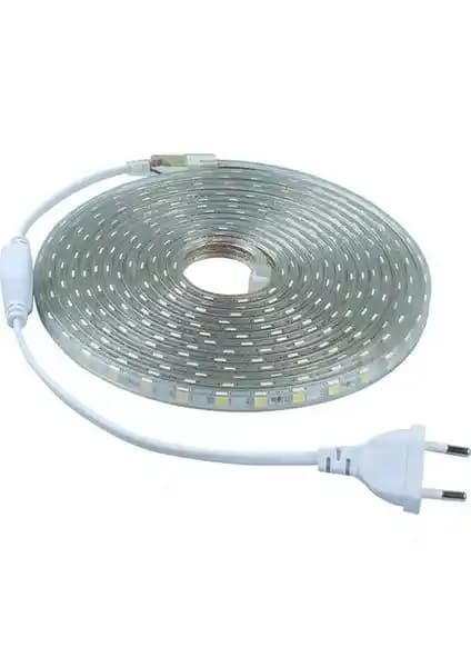 Dış Mekan Kullanımı İçin 3 Çip SMD LED Beyaz Şerit LED Hortum 1 Metre + Fiş
