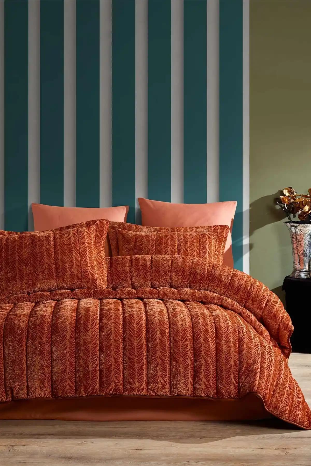 Elart Velvet Comfort Set Çift Kişilik Modern Pamuklu Yatak Takımı 230x220 cm