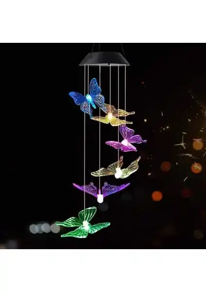 Exeo Kelebek Motifli Solar LED Aydınlatma Bahçe ve Balkon Dekorasyonu İçin