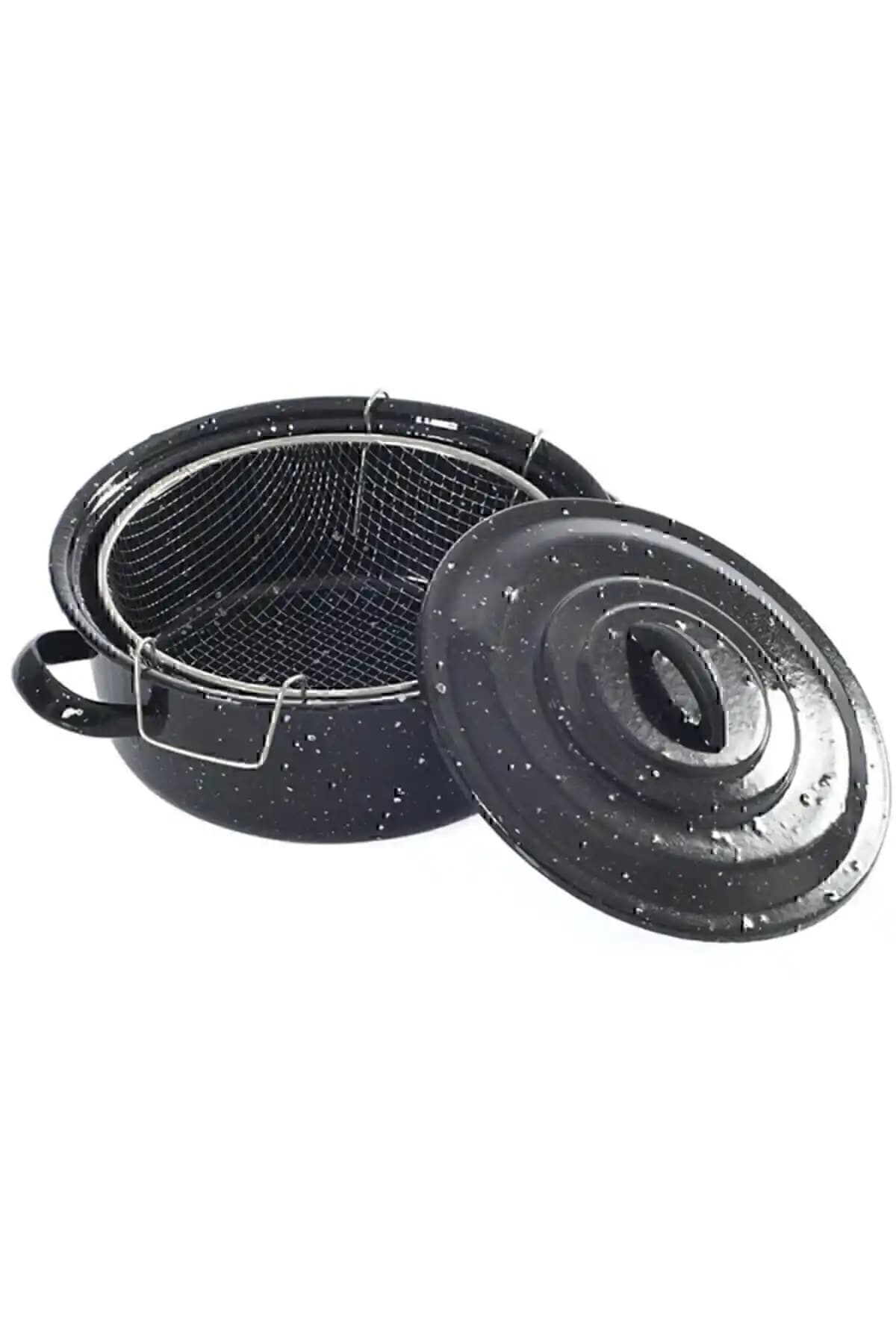 Genel Markalar Kapaklı Emaye Fritöz Tenceresi 24cm: Dayanıklı ve Pratik Kızartma Çözümü