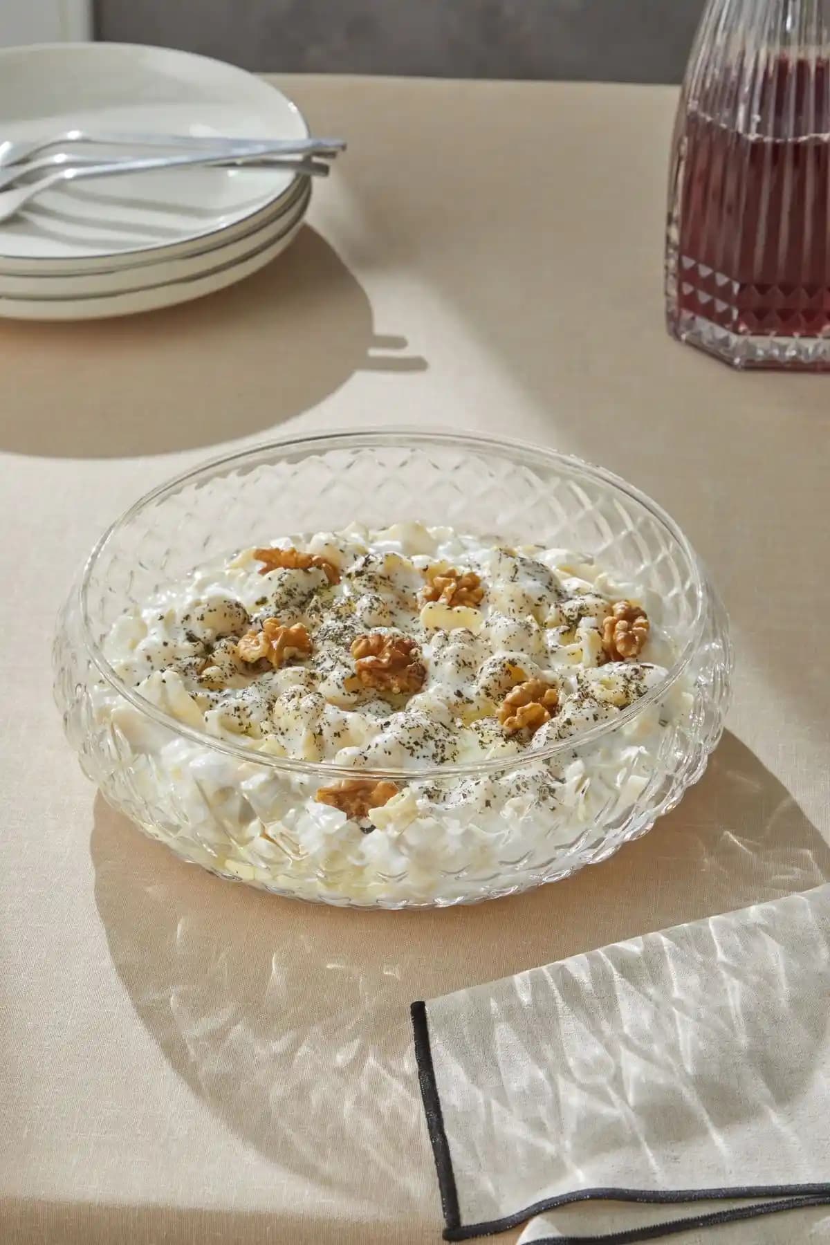 Glamis Selen Concept El Yapımı Büyük Cam Salata Kasesi Estetik ve Fonksiyonellik Sunar