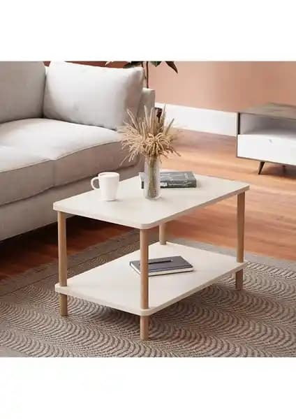 İntergo Orta Sehpa Dikdörtgen Ahşap Ayaklı Modern Tasarım ve Kullanışlılık