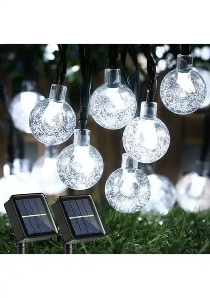 Light Home 50 Led Güneş Enerjili Kristal Beyaz Dış Mekan Aydınlatma Çözümü