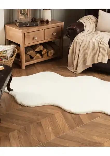 Madame Coco Arc En Ciel Tavşan Post Beyaz Halı: Modern Tasarım ve Konforun Buluşması