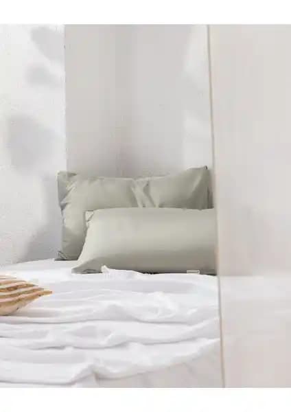 Madame Coco Manon %100 Pamuk Yeşil Yastık Kılıfı Seti 2'li, Şık ve Doğal Dekorasyon İçin Uygun