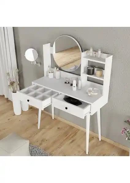 Makyaj Masası Karşılaştırması: Roewood Beyaz Efsane ve Variant Mobilya Lizbon Modelleri