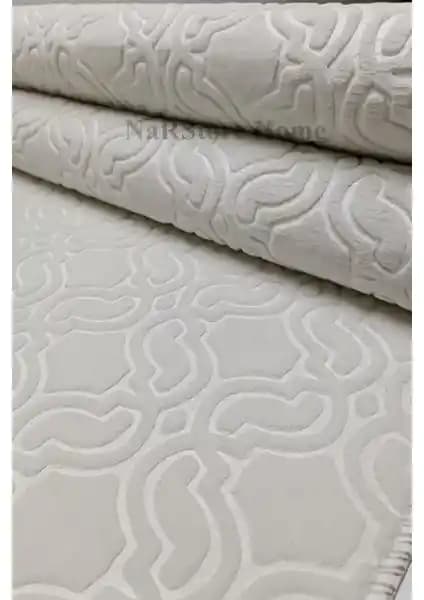 NarStore Home Elit Krem Embos Kaymaz Taban Yıkanabilir Halı - Modern ve Dayanıklı Ev Dekorasyonu Ürünü