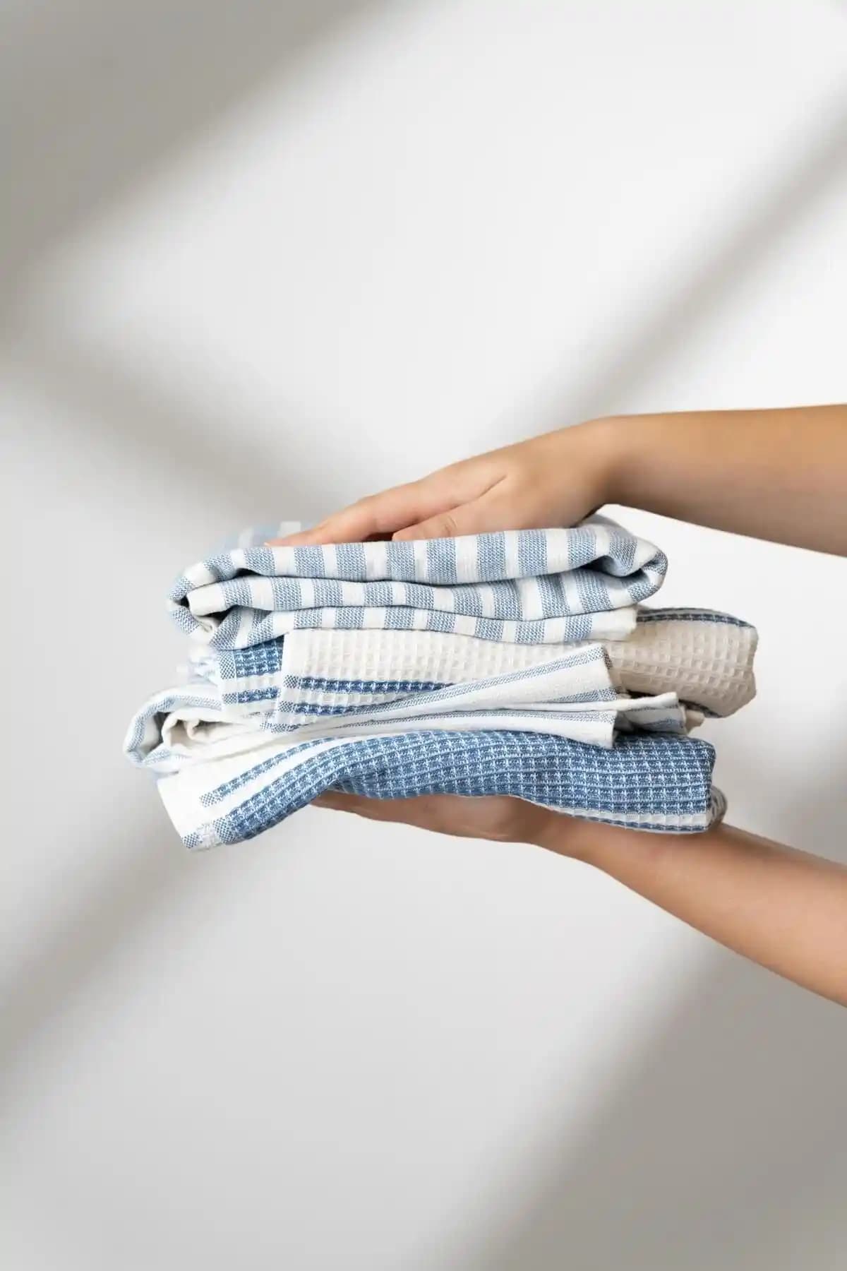 Soley Izay %100 Pamuk Mutfak Havlusu Seti 4'lü Estetik ve Fonksiyonellik Bir Arada