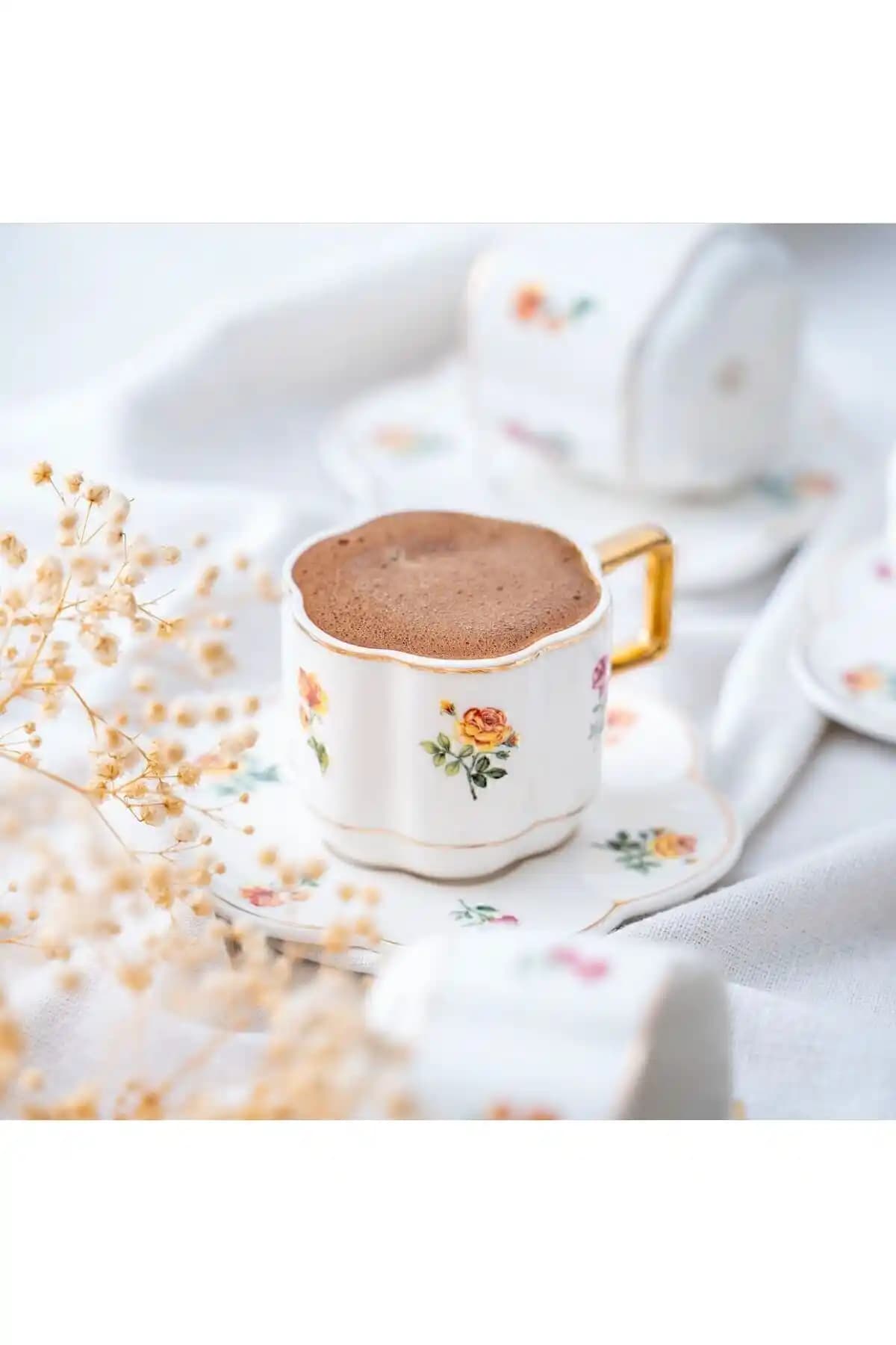 Ulus Home Jungle Bali Acar Kahve Fincan Takımı 2 Kişilik Estetik ve Dayanıklı Tasarım