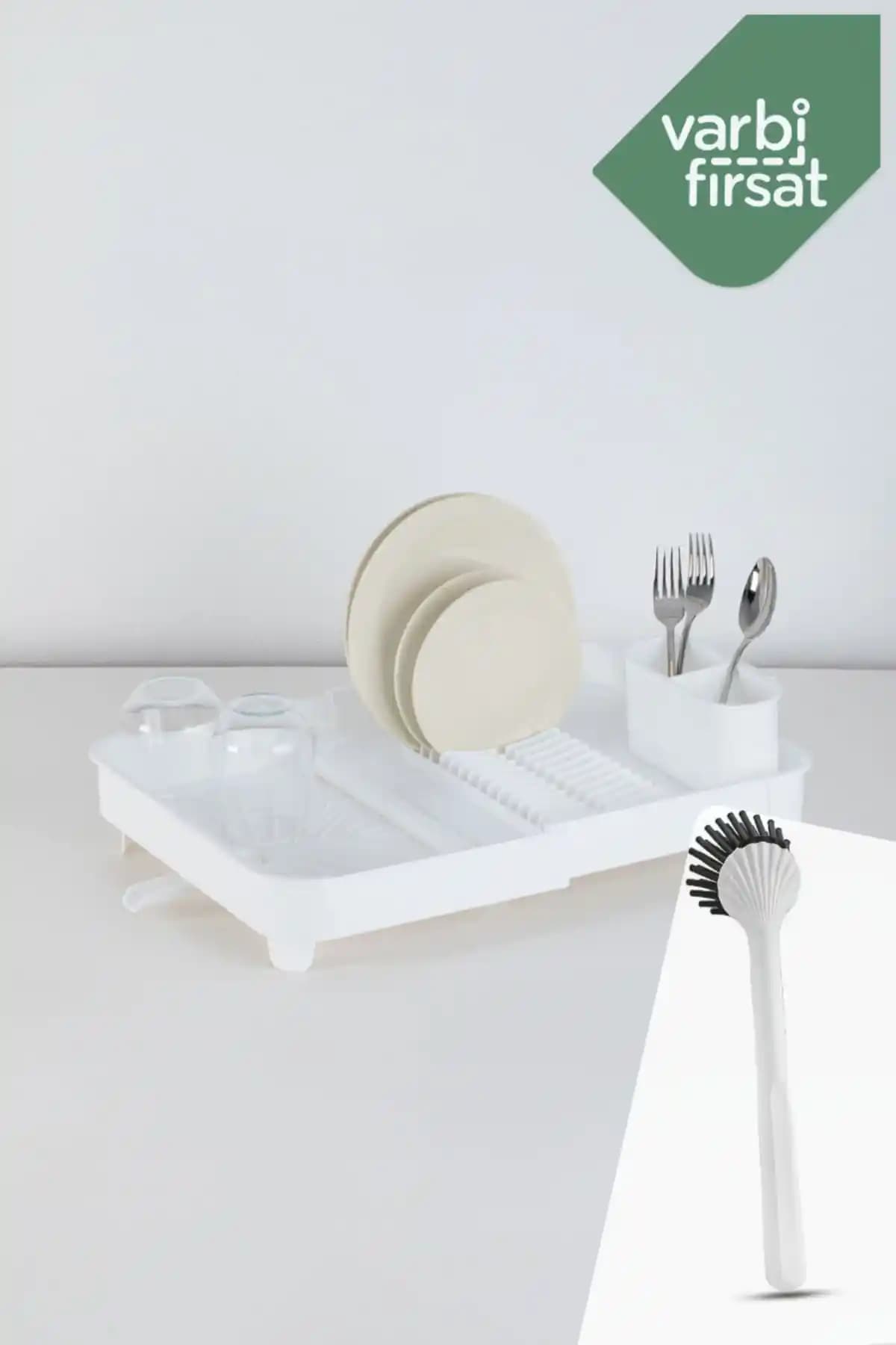 Varbifırsat Açılır Kapanır Sürgülü Tabaklık Bulaşıklık Pratik ve Esnek Mutfak Çözümü