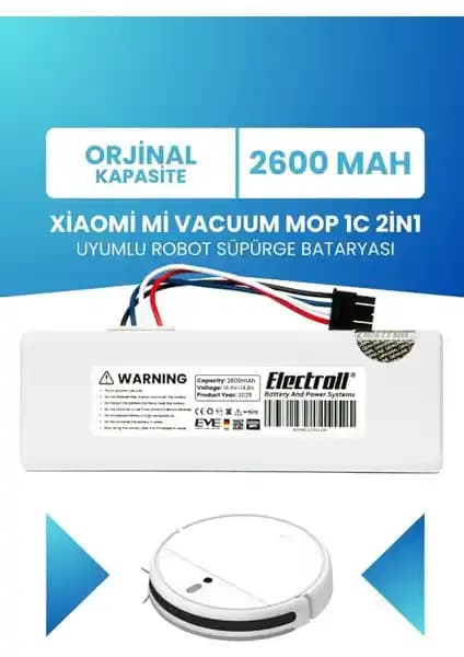 Xiaomi Mi Vacuum Mop 1C 2in1 Batarya: Uzun Ömürlü ve Güçlü Performans İçin Ideal Seçenek