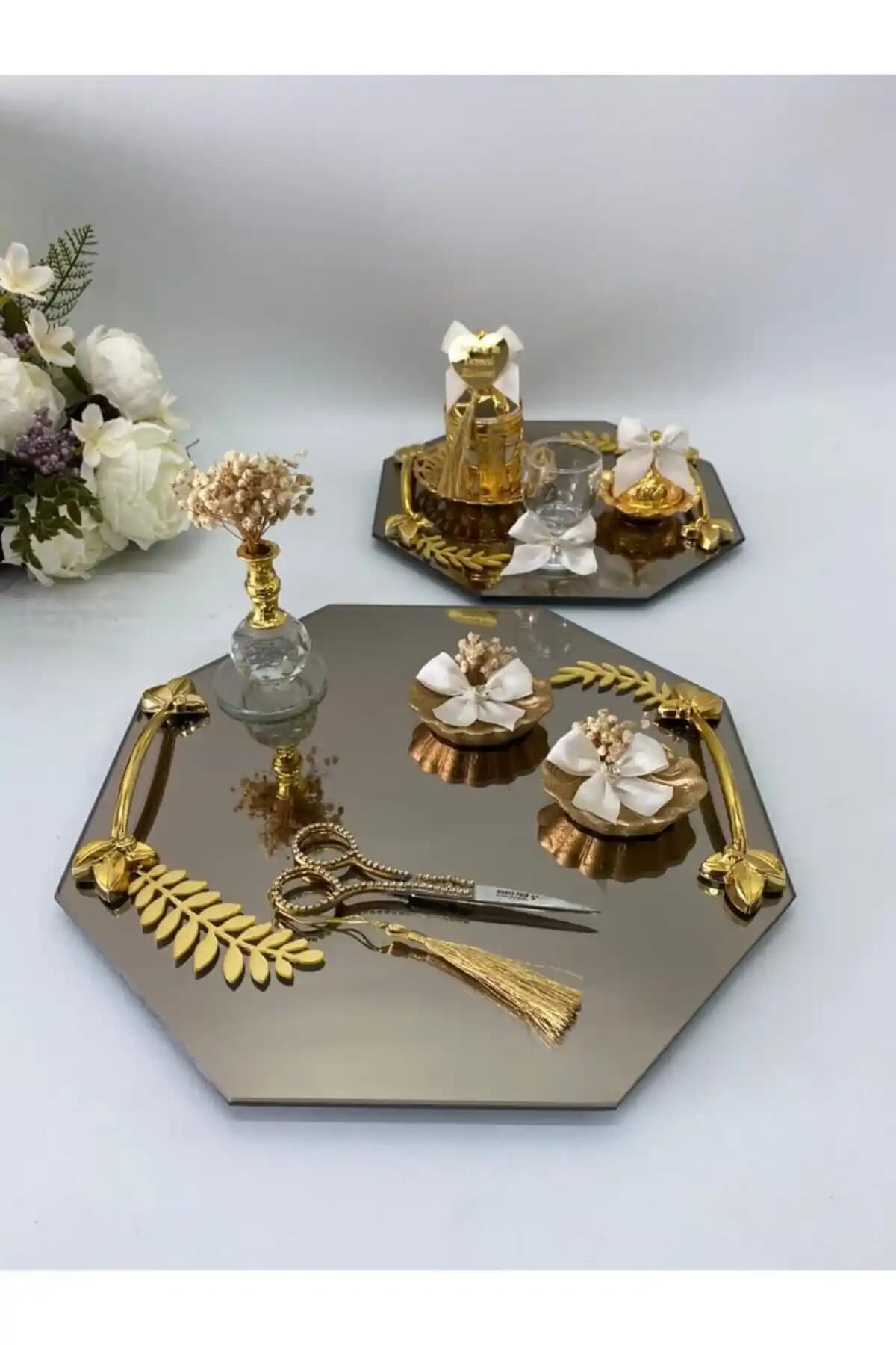 3.1 Phillip Lim Söz Tepsisi Nişan ve Düğün Organizasyonları İçin Şık ve Dayanıklı Akrilik Tepsi