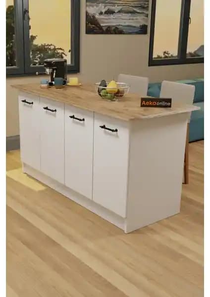 Aeka AE-2040 Vera Çok Amaçlı Mutfak Adası ve Bar Masası Modern Tasarım