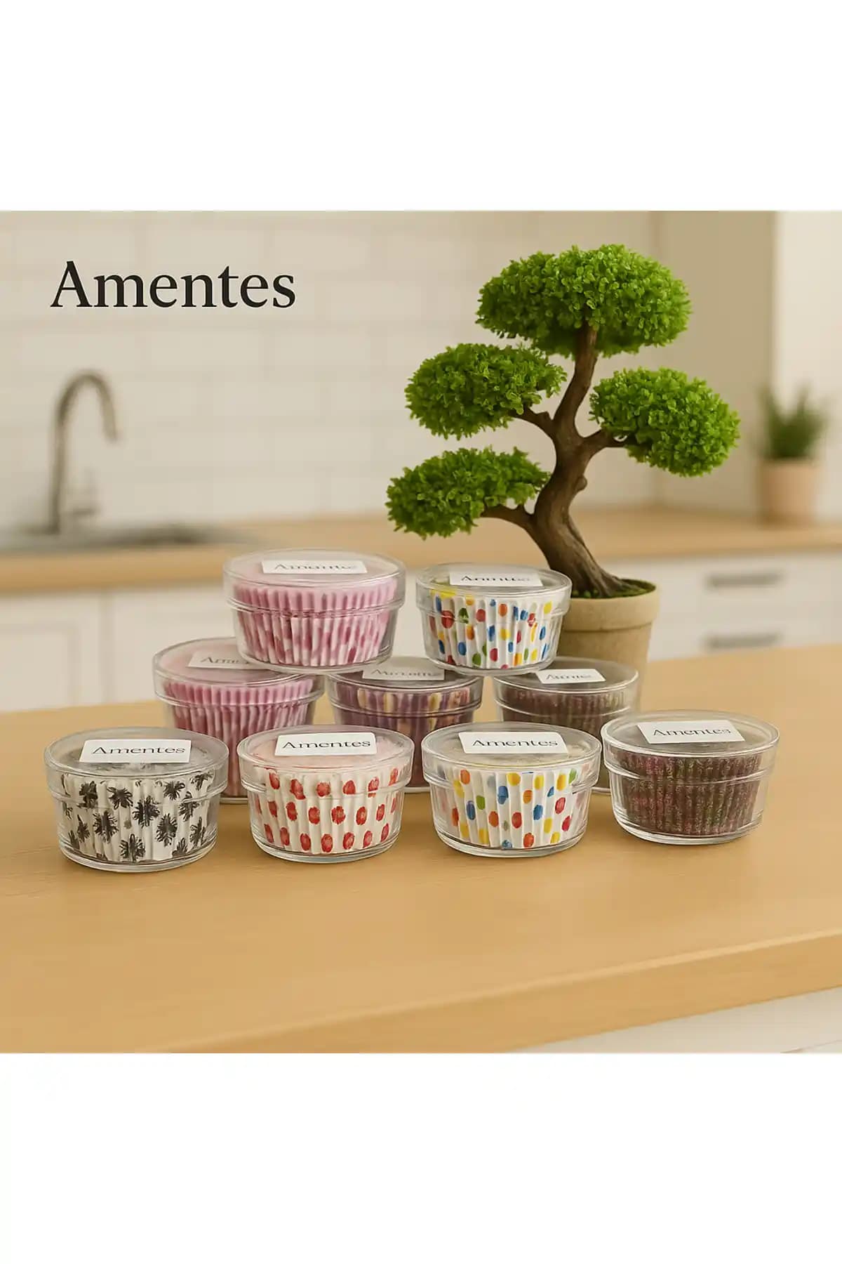 Amentes 100'lü Muffin ve Cupcake Kağıdı Seti Estetik ve Dayanıklı Tasarım