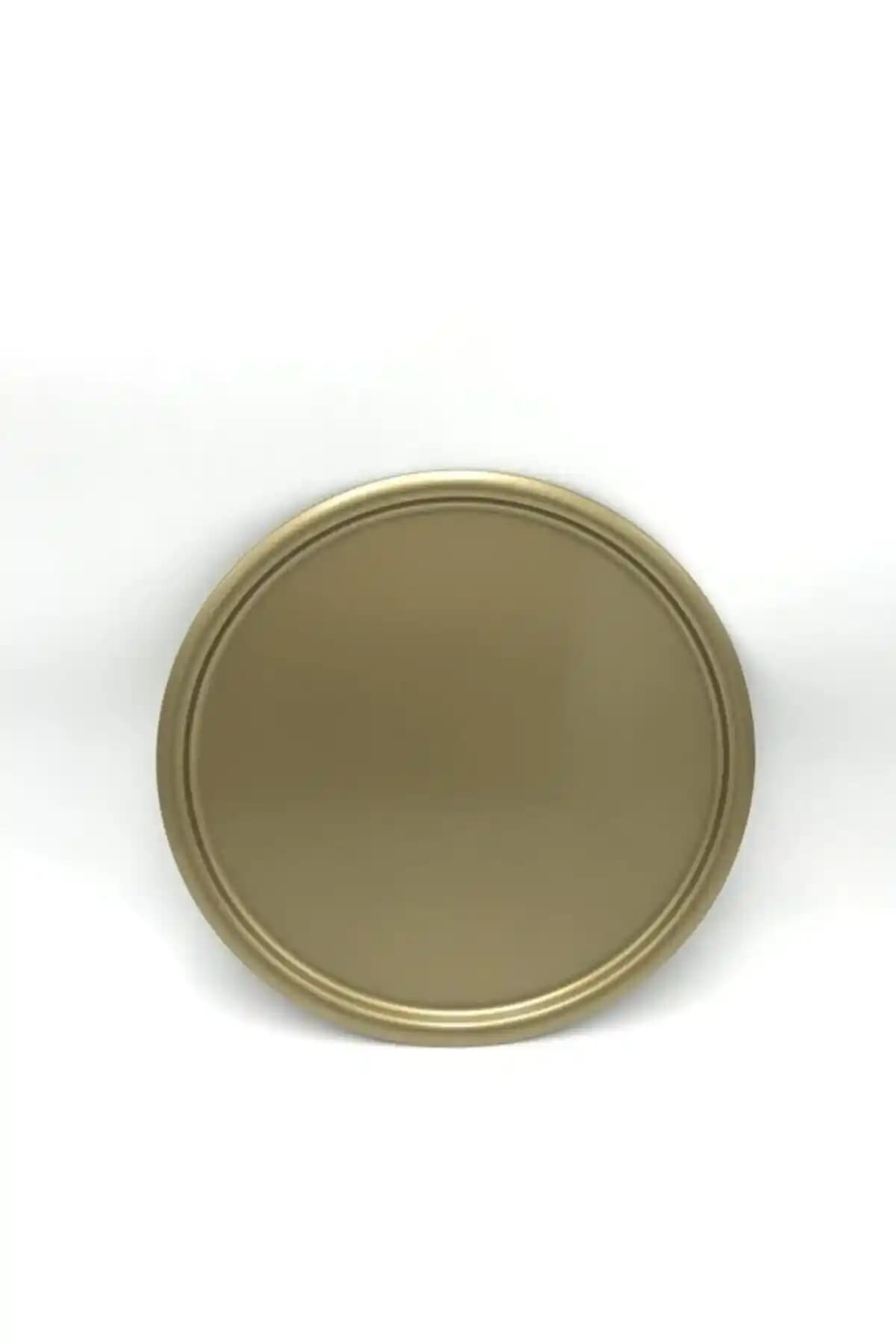 Aslı Hediyelik Metal Yuvarlak Çay Kahve Pasta Servis Tepsisi 30 cm Zarif ve Dayanıklı Tasarım