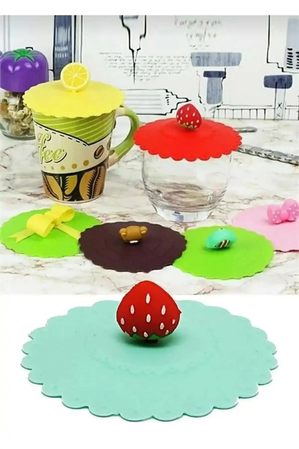 BediSey Silikon Kupa Kapağı: Çok Renkli, Dayanıklı ve Pratik Mutfak Aksesuarı