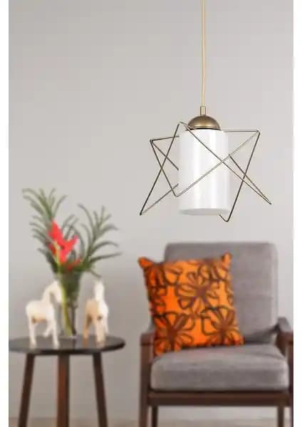 Begüsa Modes Tekli Eskitme Beyaz Akrilik Avize: Vintage ve Rustik Tarz İçin Şık Aydınlatma Çözümü