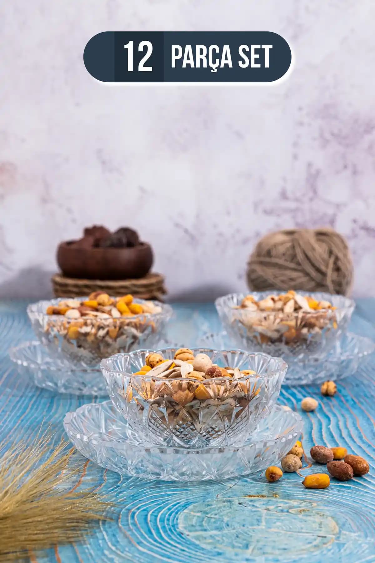 BLN BELEN HOME 12 Parça Çerezlik ve Sunum Seti Şık ve Dayanıklı Tasarım Özellikleri