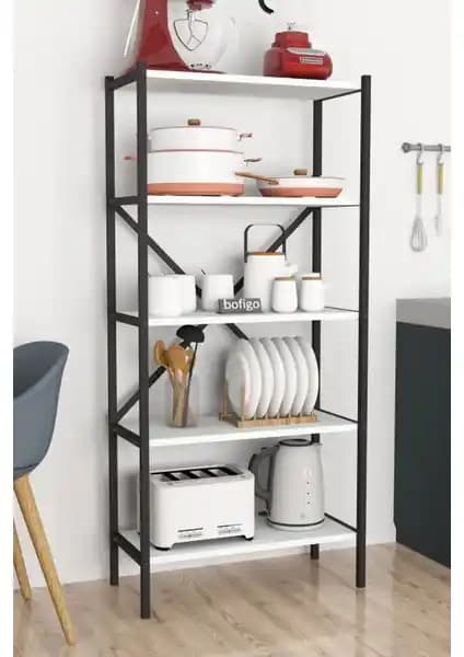 Bofigo 5 Raflı Metal Mutfak Düzenleyici ve 2 Kapaklı Mutfak Standı Karşılaştırması