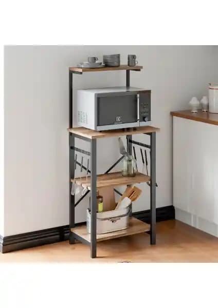 Ceramical MB1 Yükseklık Ayarlı Mutfak Bangosu Ceviz Renkli Modern Tasarım ve Fonksiyonellik