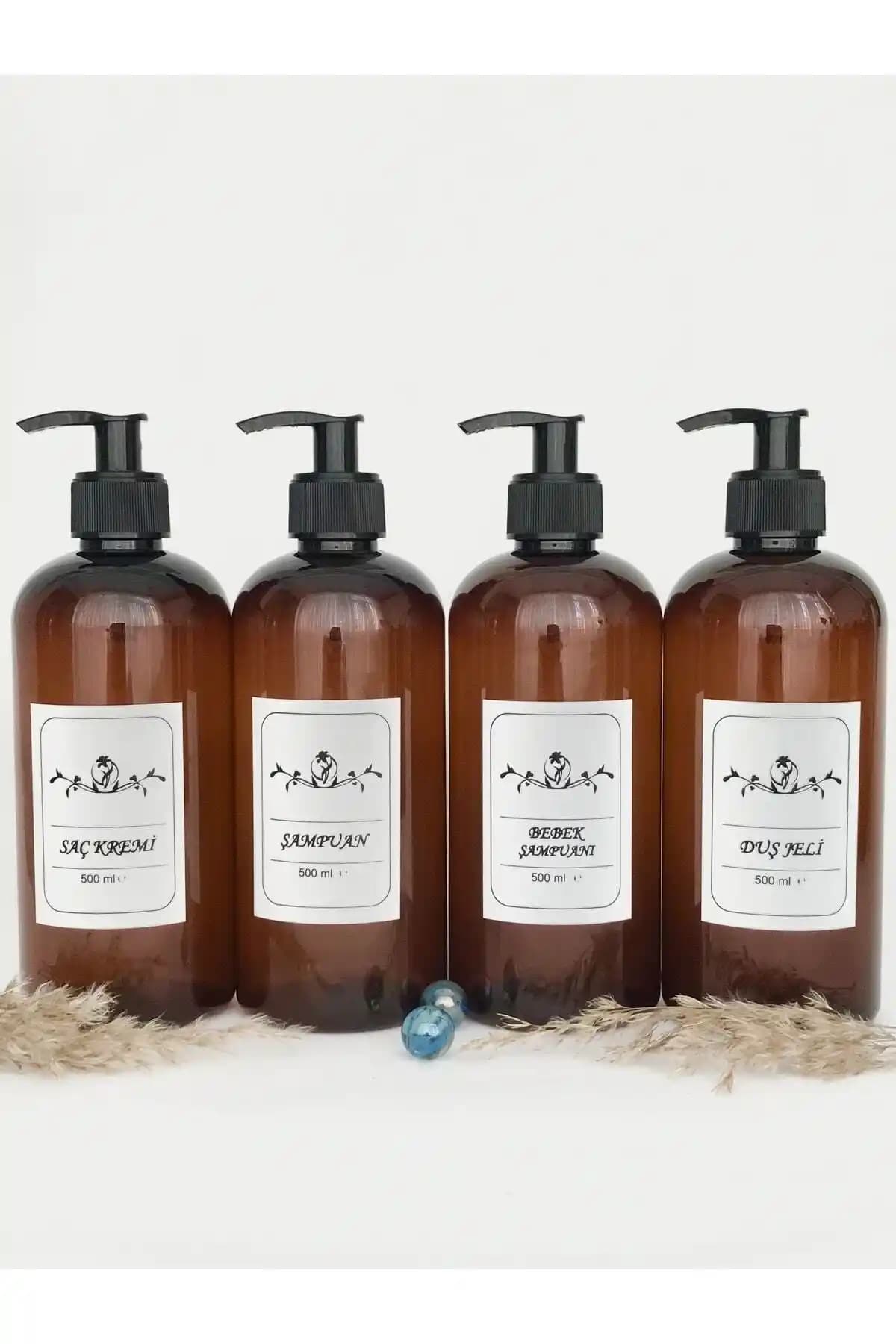 Dem Home 4'lü Plastik Banyo Şişe Seti Estetik ve Fonksiyonellik Bir Arada