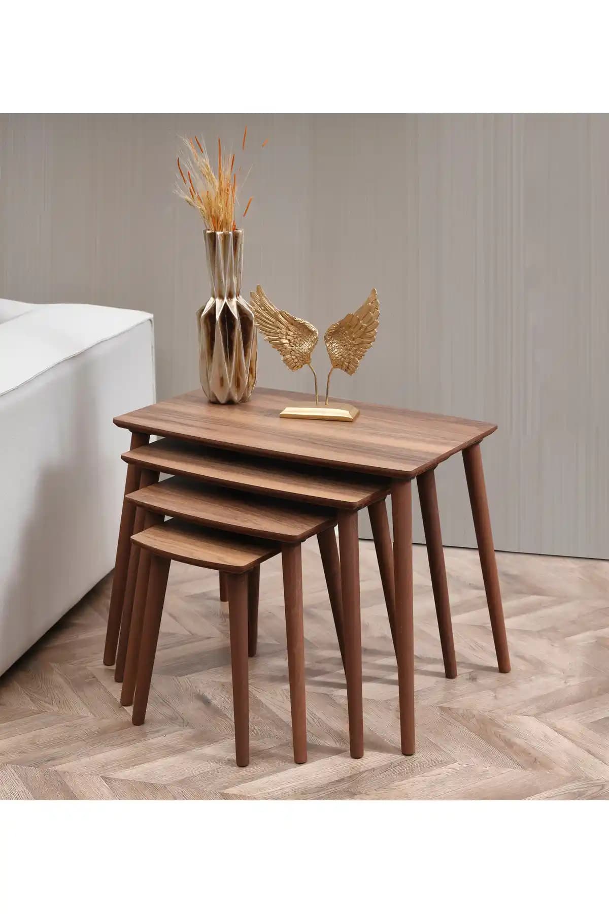 Dest Mobilya 4'lü Rüya Zigon Sehpa Seti Modern Tasarım ve Dayanıklı Malzeme ile Şıklık Sunar